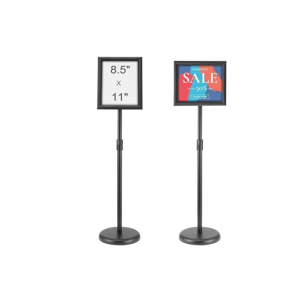 Vevor BZJZSDZ8511YJXAQXV0 Pedestal Sign Holder, 8.5 x 11 in. Vertical & Horizontal Adjustable Poster Stand, Black