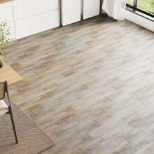 (#1) 36Pcs Modern Wood Grain PVC Flooring Tiles Sticker