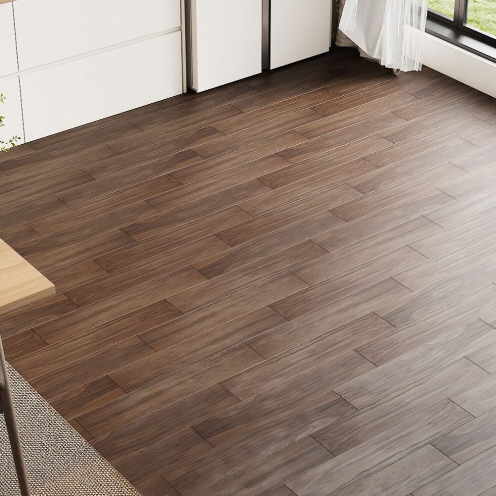 (#3) 36Pcs Modern Wood Grain PVC Flooring Tiles Sticker