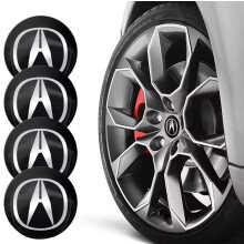 4pcs 56mm Emblem Badge Sticker Car Wheel Center Hub Metal Cap For Acura RL Integra ILX TL TLX MDX RDX CL CSX RSX ZDX TSX NSX etc