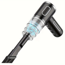 (black) Portable cordless hand-held vacuum cleaner, cyclone suction wireless vacuum cleaner. Rechargeable strong vacuum cleaner for car/office/home