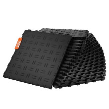 Vevor CKDDHSJ251212I91TV0 12 x 12 x 0.53 in. Garage Interlocking Tiles, Black - Pack of 25