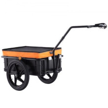 Vevor CGKZGHJG100BKKTQKV0 88 lbs Load Capacity Heavy-Duty Bicycle Wagon Cart Fits 24-28 in. Bike Wheels