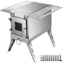 Vevor ZPQNLYL-100000001V0 Tent Wood Stove, Outdoor Camping Wood Burning Stove Stainless Steel