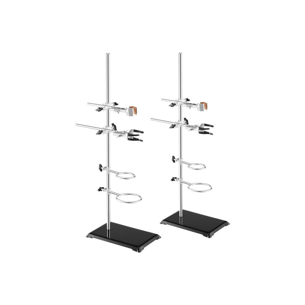 Vevor Syzjjp2jt60c7mcusv0 23.6 In. Rod & 8.3 In. X 5.5 In. Cast Iron Base Laboratory Retort Support Stand - Set Of 2
