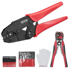 Vevor DZYJQDXDZ2210FAB1V0 Ratcheting Crimping Tool Set for Insulated Electrical Connectors AWG22-10