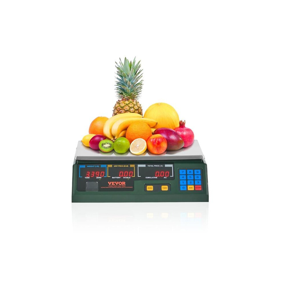 Vevor DZJJC66BCDCDEUZOVV1 Electronic Price Computing 66 Lbs Digital Deli Weight Scales