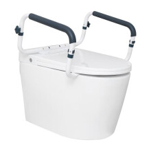 Vevor WTMTAQLG300B6N2GUV0 Toilet Safety Rail, 300 lbs Toilet Seat Frame, Adjustable Width Fit Most Toilets