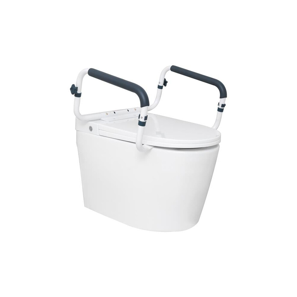Vevor Wtmtaqlg300b6n2guv0 Toilet Safety Rail, 300 Lbs Toilet Seat Frame, Adjustable Width Fit Most Toilets