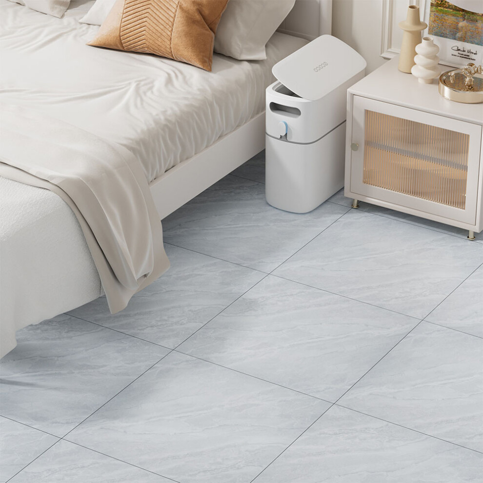 14Pcs 60x60cm Light Grey Stone Texture PVC Flooring