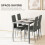Homcom HOMCOM 5 Piece Dining Set Table and 4 Chairs Set for 4 Persons Kitchen Glasstop 5