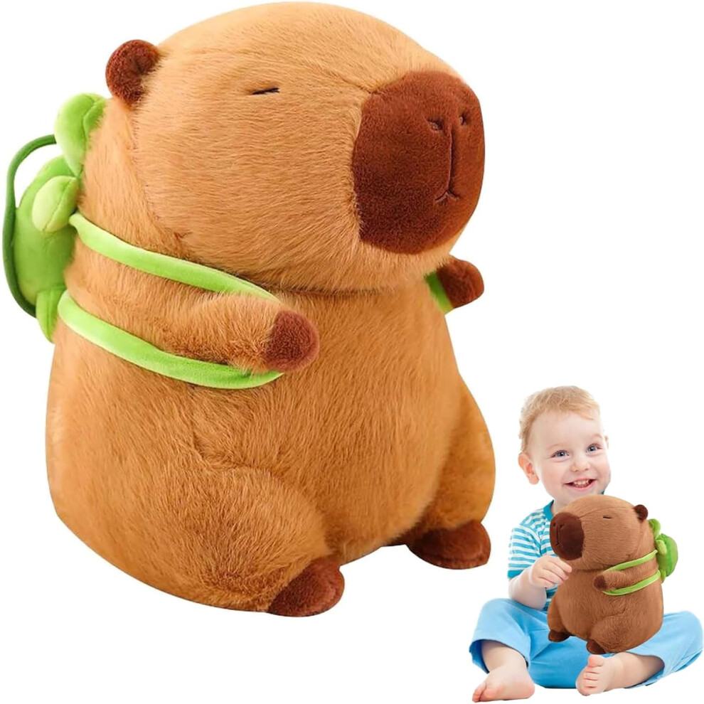 25CM Capybara Plush,Capybara Stuffed Animal Doll,Snackles Capybara,Capybara plush toy,Carrying Turtle, Cute Plushie Pillow Gift for Kids Boys Girls