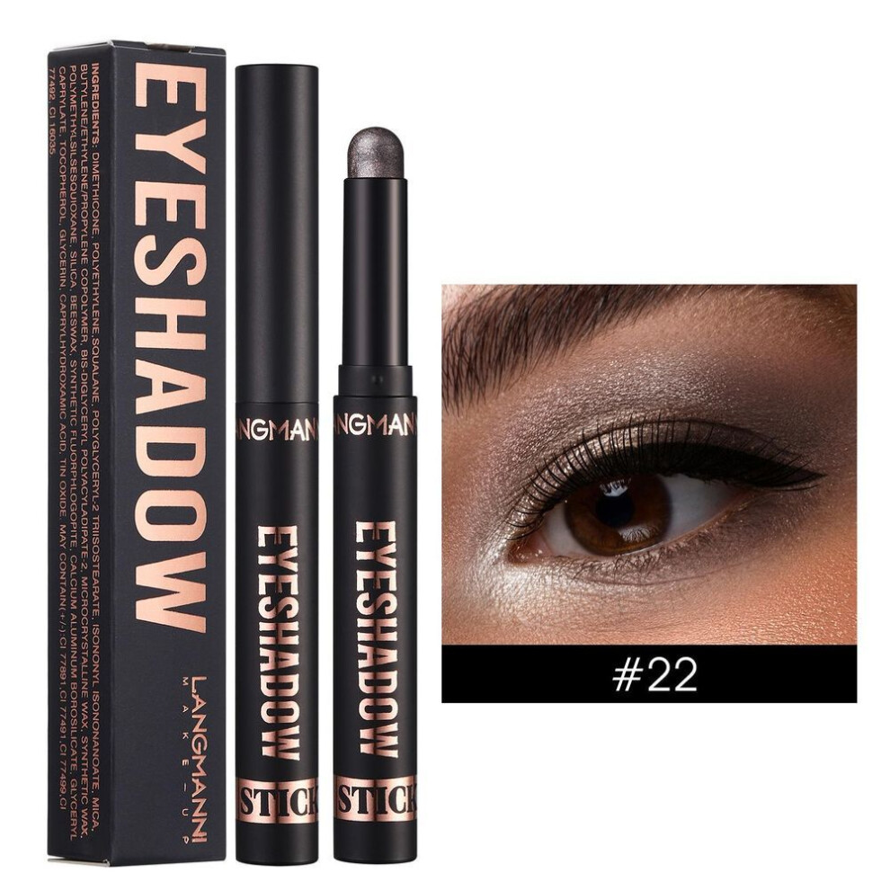 (22#) Eye Shadow Stick Waterproof Eyeshadow Stick Long Lasting Shimmer Glitter Eyeshadow Crayon Pigmentation Makeup Eyeshadow Pencil