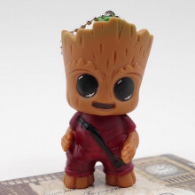 (Red) Guardians Of The Galaxy Groot Keychain Cute Cartoon Bag Accessory Gift Pendant