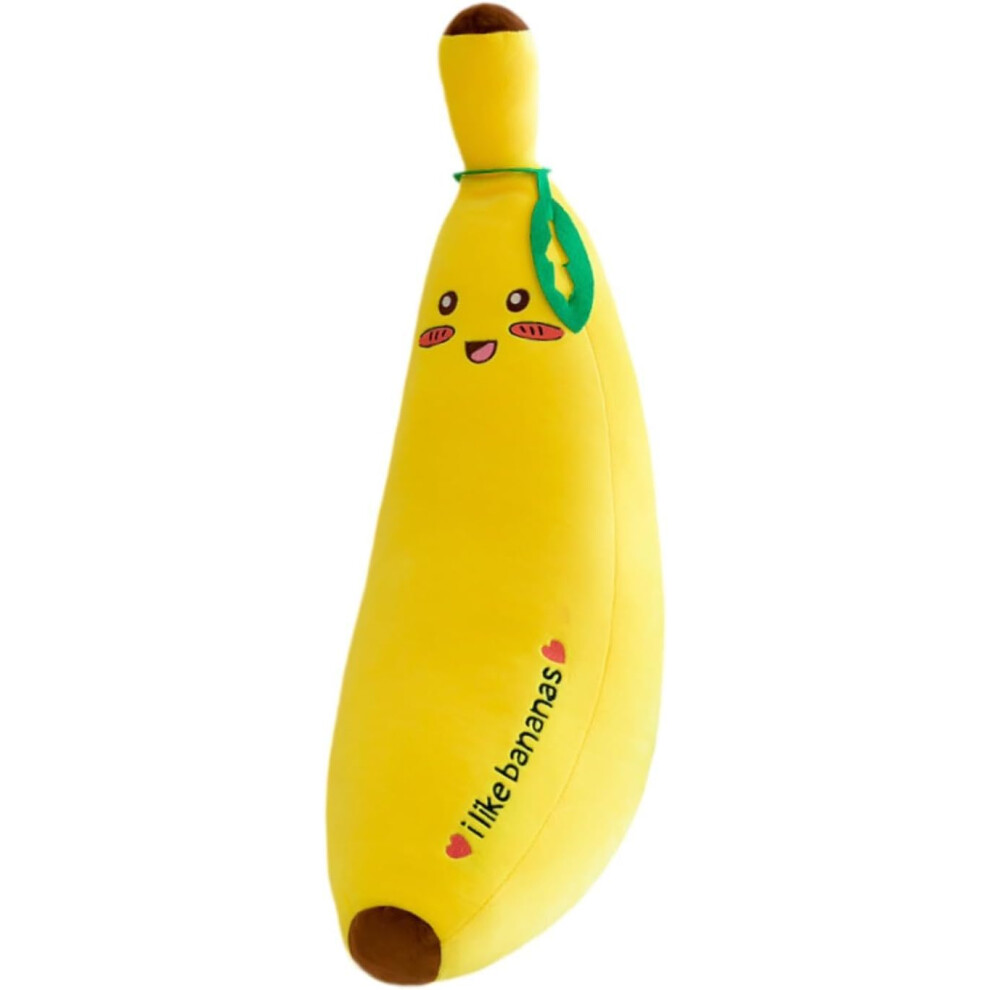 (50cm Happy) Banana Pillow, Plush Banana Toy, Fruit Plush, Cuddly Toy, Banana Stuffed Animal, Cute Fruit Toy for Birthday Boys And Girls