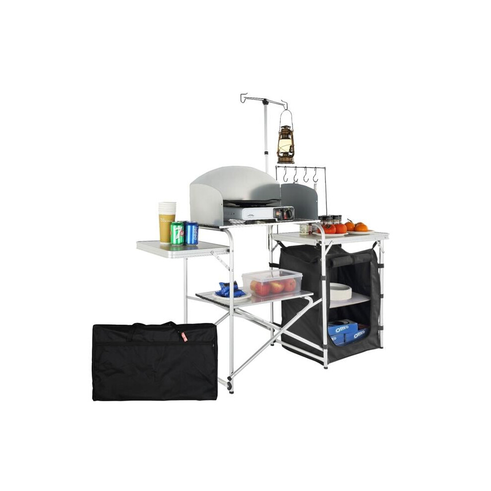 Vevor DFBKYDCFHSBDGFR79V0 57.5 in. Folding Camping Kitchen Table, Black
