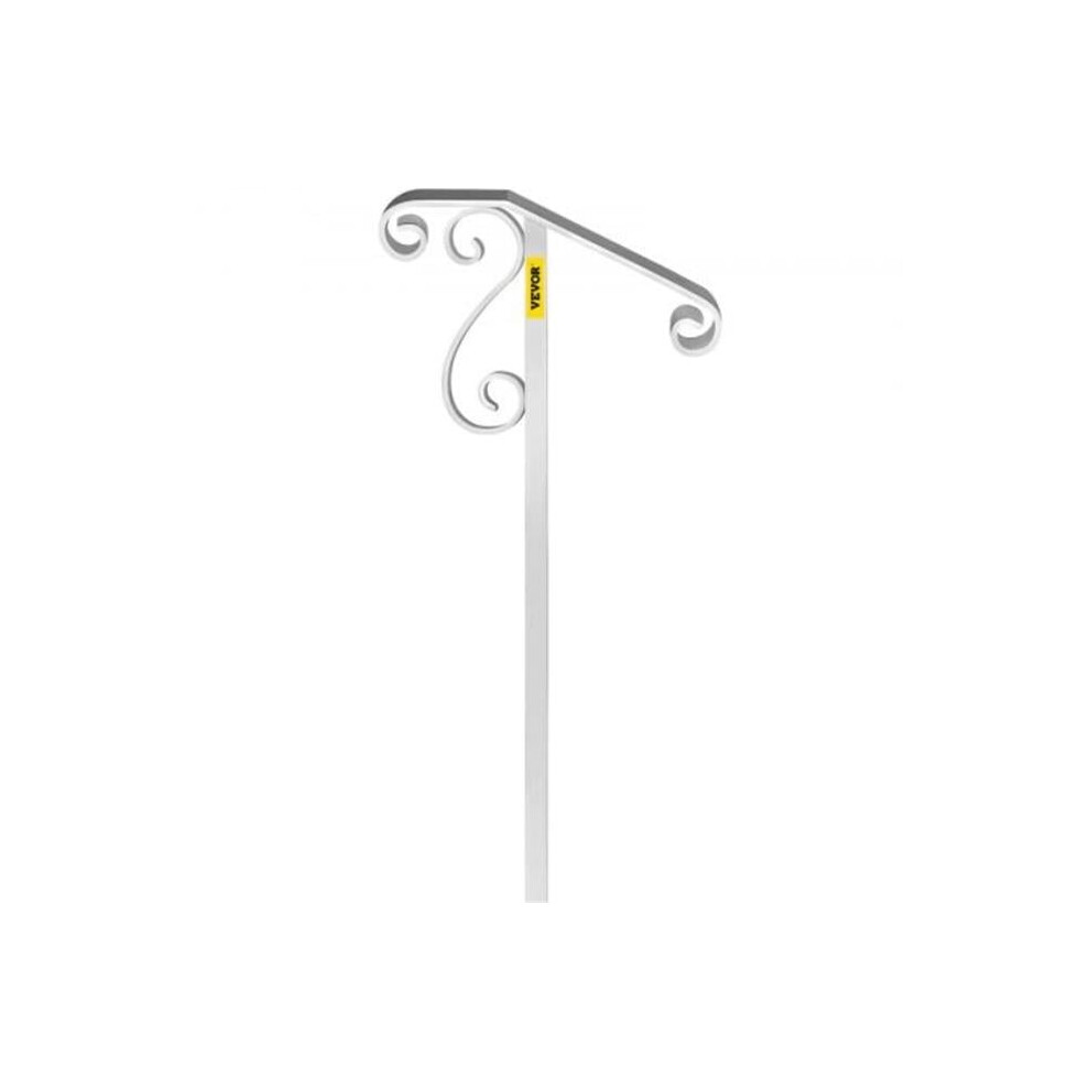 Vevor LTFSBSHXWDZJSFS01V0 Iron Handrails for 1 or 2 Steps Outdoor Stair Railing, White