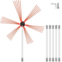 Vevor YCS6M000000000001V0 20 ft. Chimney Sweep Kit with 6 Nylon Flexible Rods, White