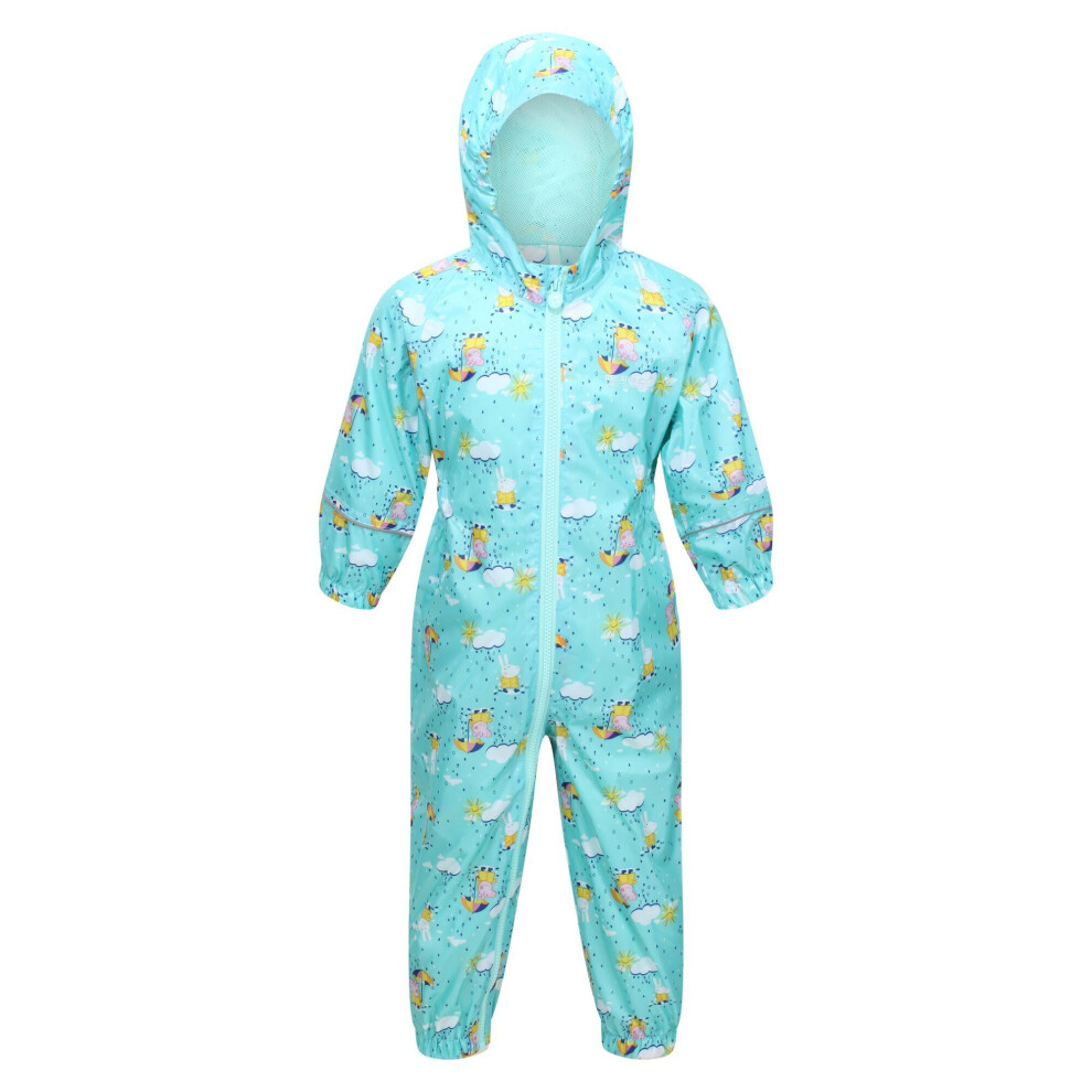 Regatta Childrens/Kids Pobble Peppa Pig Clouds Waterproof Puddle Suit