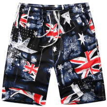 (England, Tag2XL=US L) Men Boardshorts Multicolor Surf Beachwear Shorts Swim Sports Pants Trunks