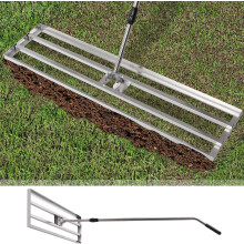 (102 x 25cm, Silver) YODOLLA Lawn Leveling Rake Level Lawn Tool