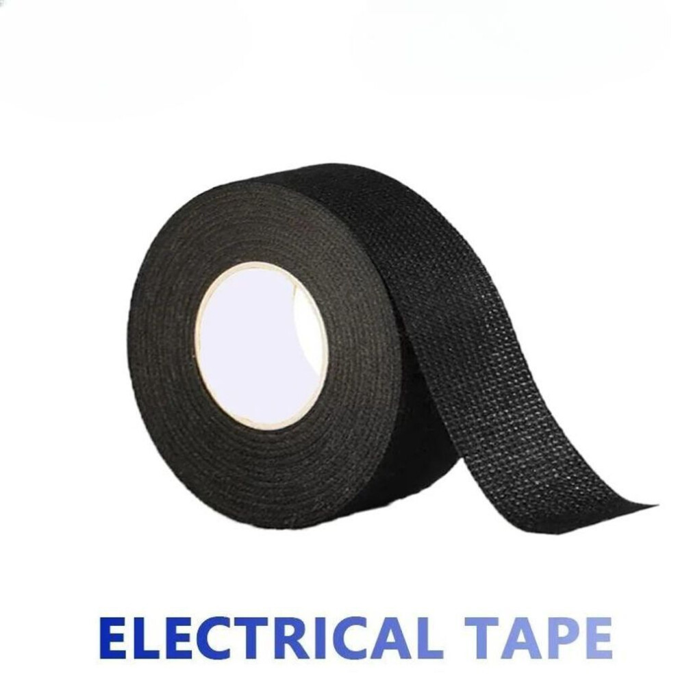 (19mm) 9/15/19mm Electrical Tape Heat-resistant Adhesive Cloth Fabric Tape For Automotive Cable Tape Harnes Wiring Loom Electrical Heat Tapes