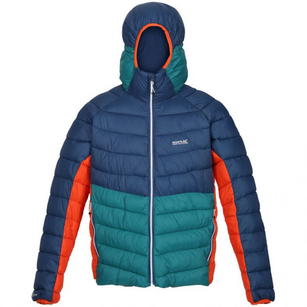 (3XL, Admiral Blue/Pacific Green) Regatta Mens Harrock Puffer Jacket
