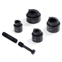 Vevor SDDKQCTX140CR2SQBV0 0.5 in., 0.75 in. & 1 in. - 1.25 in. Hydraulic Knockout Punch Driver Kit Hole Tool with 4 Die