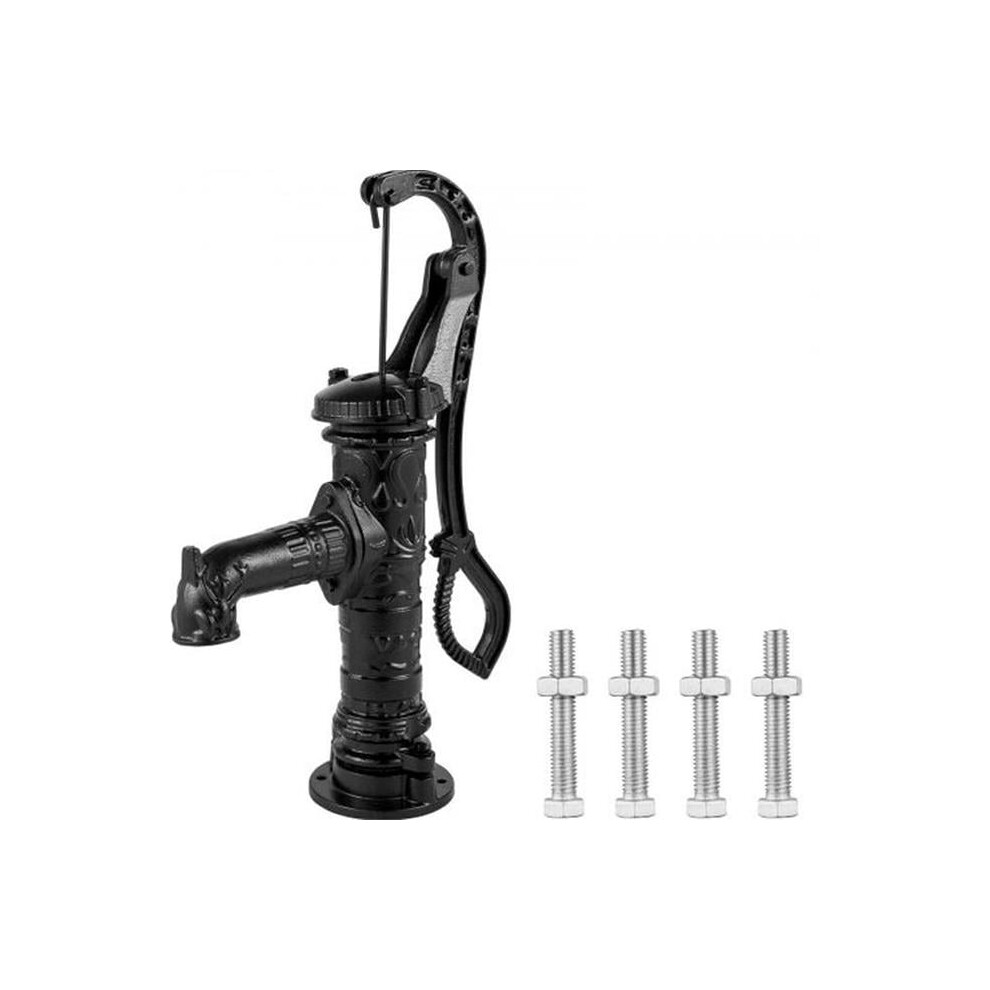 Vevor YGHSFB1GO21CEWXJ3V0 14.6 x 5.9 x 25.6 in. Antique Hand Water Pitcher Pump with Handle Cast Iron Well, Black