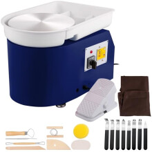 Vevor XTXTYLPJL28CM9HDAV1 28 cm Pottery Forming Machine with Detachable Basin Foot Pedal Control - 350W - 18 Piece