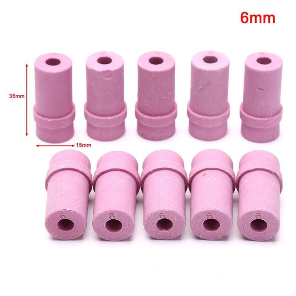 (6mm) 10pcs Ceramic Sandblast Nozzle Air Sandblaster Tips For Pneumatic Blasting Tools