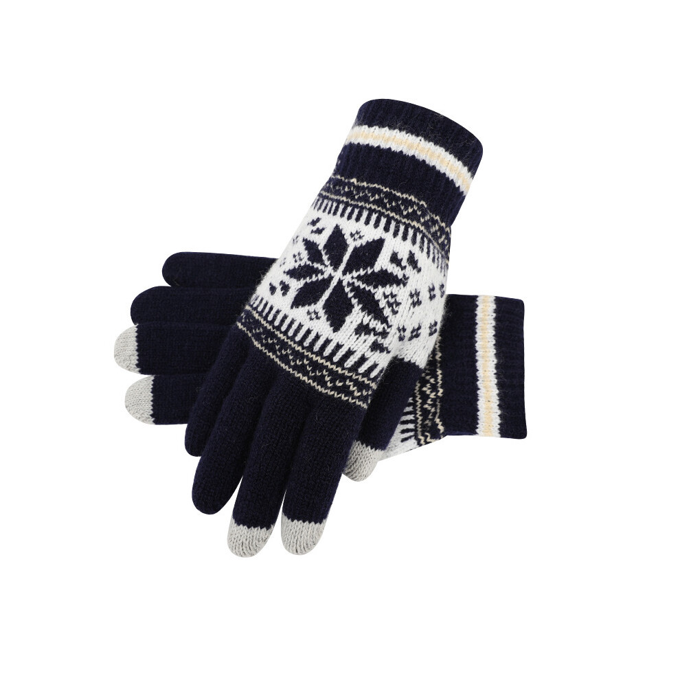 (Blue) Gloves Winter Warm Knitted Touch Gloves Men Women Gloves Screen Glove Touch-image-OPC-PFZJ67N-NEW