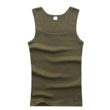 (Army Green, TagXL=US M) Plain Tshirts Mens Tank Tops Muscle Tees Cami Sleeveless Casual Sweats Shirt