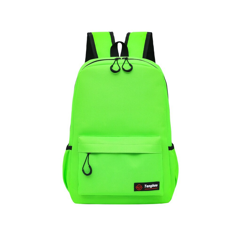 (Green, L) Girls Boys Mens Retro Backpack Rucksack School College Travel Work Bag Laptop