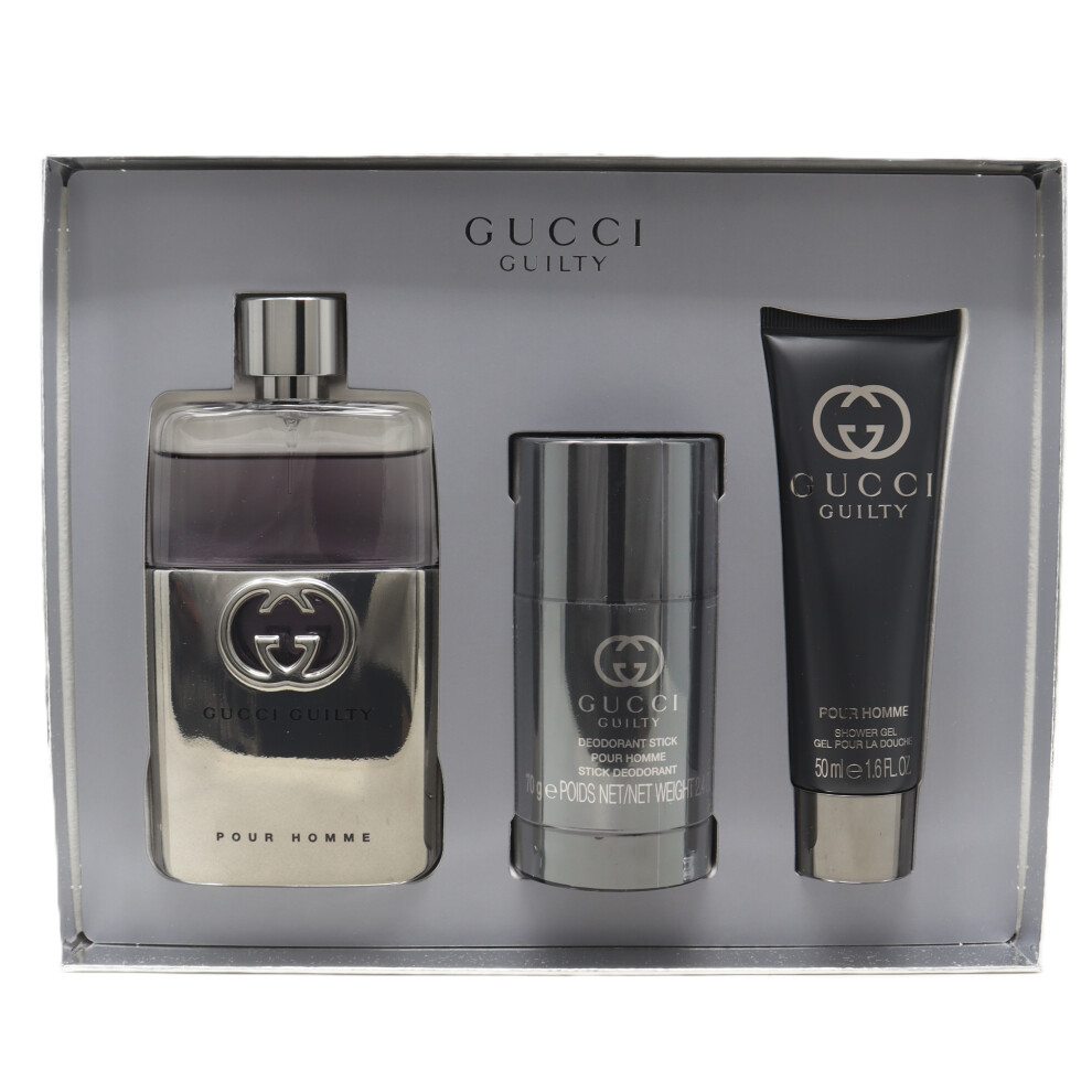 Gucci Gucci Guilty Pour Homme Eau De Toilette 3-Pcs Set / New With Box