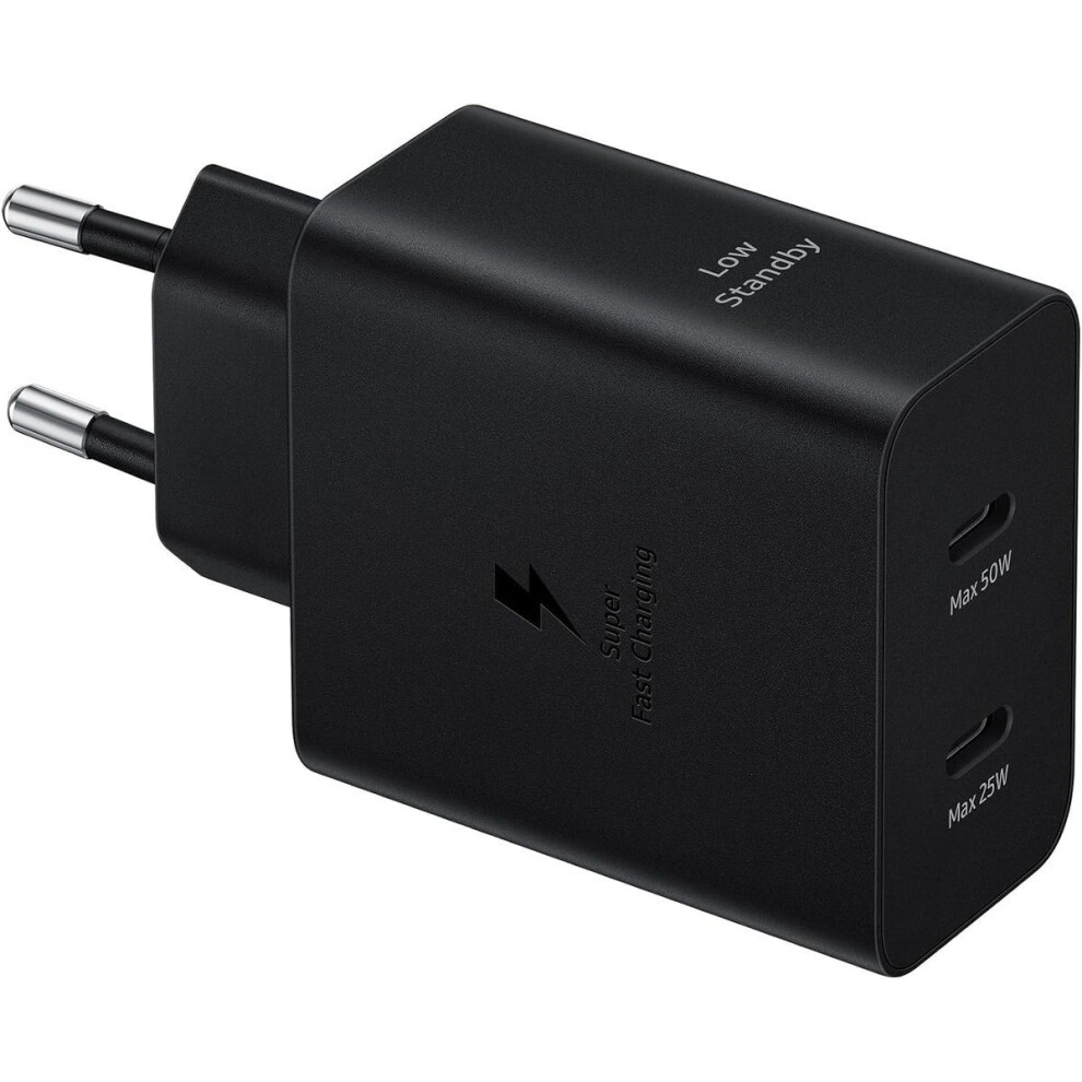 Samsung 50W Usb C Mains Charger With 5 Amp Type C Cable Eu Plug Black 8806095474502