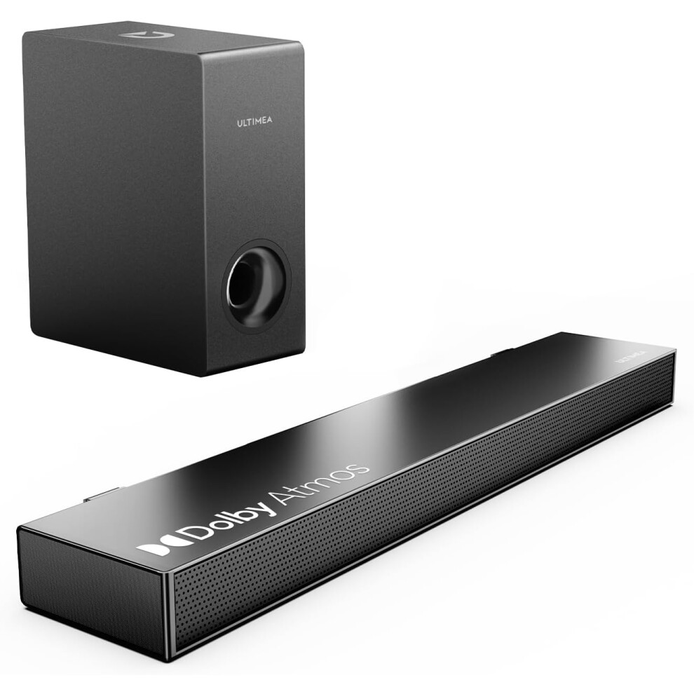 New Ultimea Store Ultimea Sound Bar For Tv, With Dolby Atmos, Soundbar For 3D Surround Sound System, Bluetooth Soundbar For Tv With Subwoofer