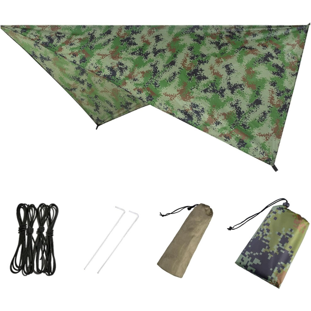 Azarxis Store Azarxis Hammock Camping Tarp Rain Fly, Waterproof Tent Footprint Shelter Canopy Sunshade Cloth Picnic Mat