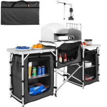 Vevor DFBKYDCFHSHSBD243V0 Camping Kitchen Table, Black