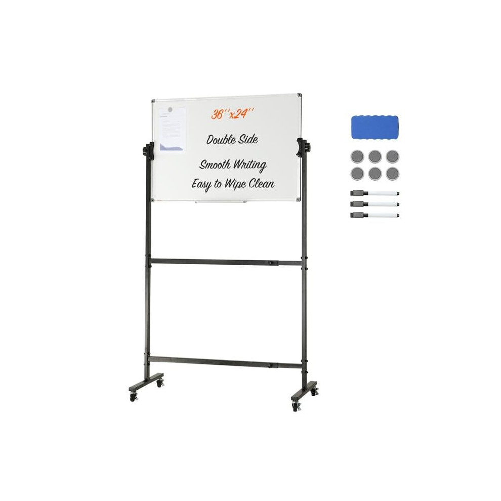 Vevor BBYCDL3624ABSW8OMV0 36 x 24 in. Rolling Magnetic Whiteboard