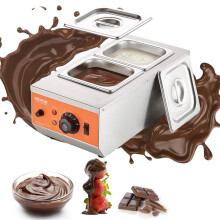 Vevor QKLR9800W3042CKX1V1 9 lbs 2 Tanks Tempering Chocolate Machine