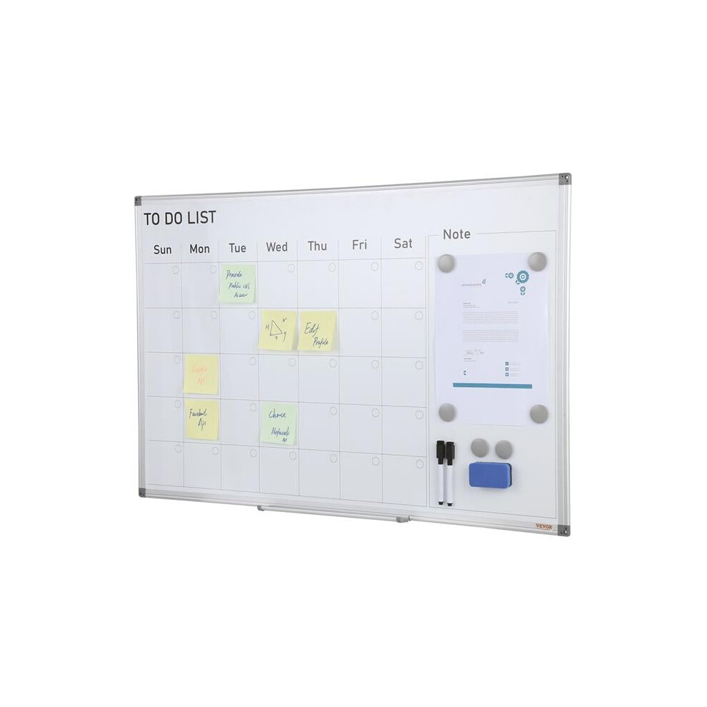 Vevor BBYCXG3624ABS1776V0 36 x 24 in. Magnetic Dry Erase Calendar Board