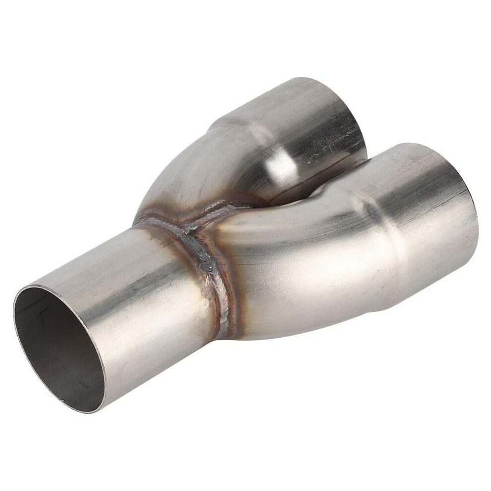 Gorgeri Stainless Dual Pipe,Universal Stainless Exhaust Y Pipe Adapter 2.5In Od Inlet To 2.5In Id Dual Pipe 8000000019745