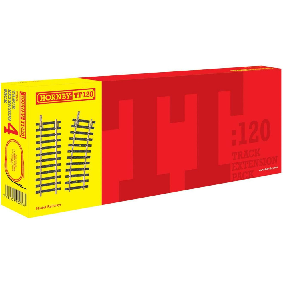 Hornby Store Hornby Tt8033 Tt Gauge Track Pack - Extra Track Pieces For Model Railway Sets, Toy Train Track Pieces Size 4