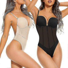 (M,Skin)Sous-vêtements amincissants pour femmes, string en U sans dos, corset push up pour le mariage