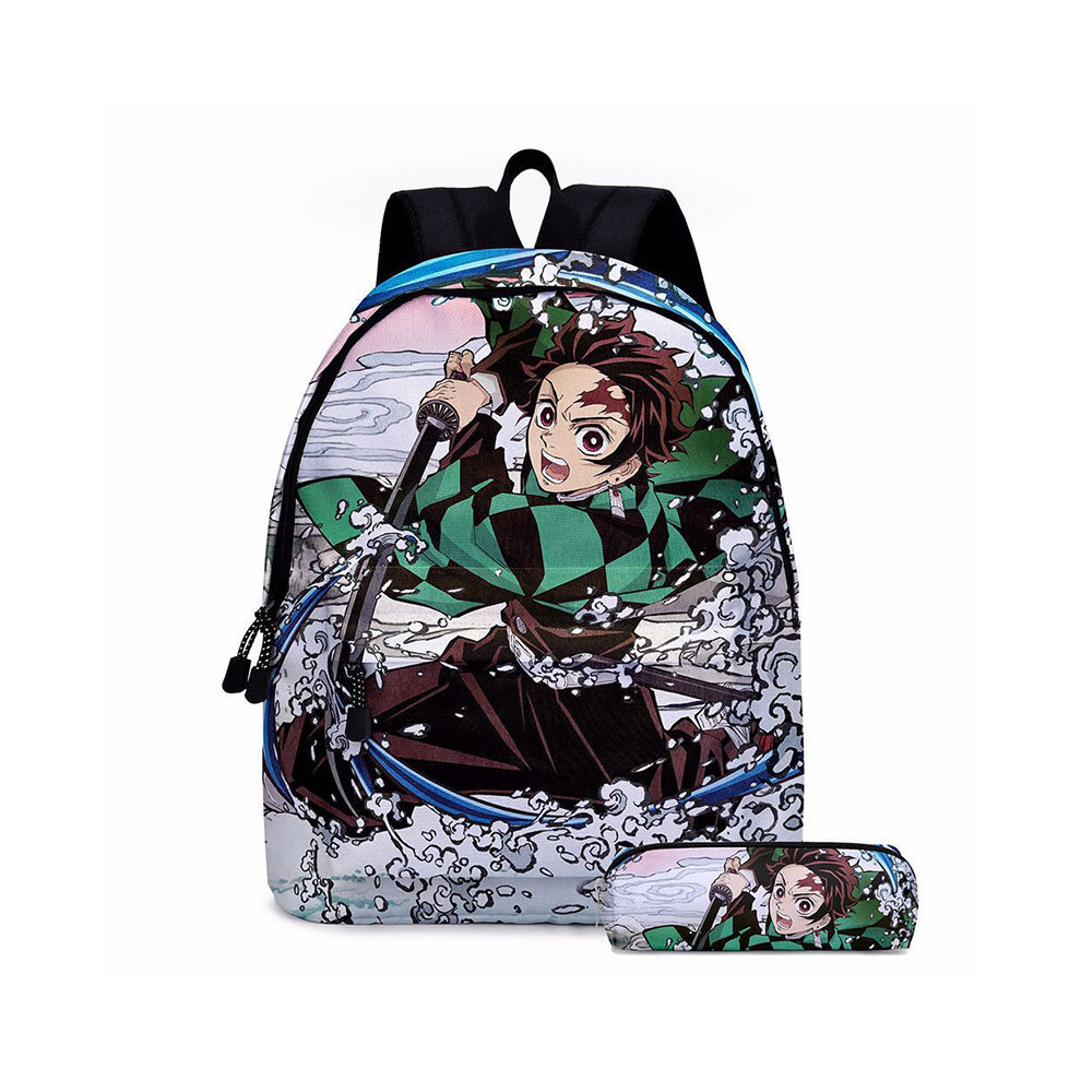 (Style E) Demon Cartoon Slayer Nezuko Backpack Rucksack Schoolbag Pencil Case Student Kit-image-OPC-PFZJ9CT-NEW