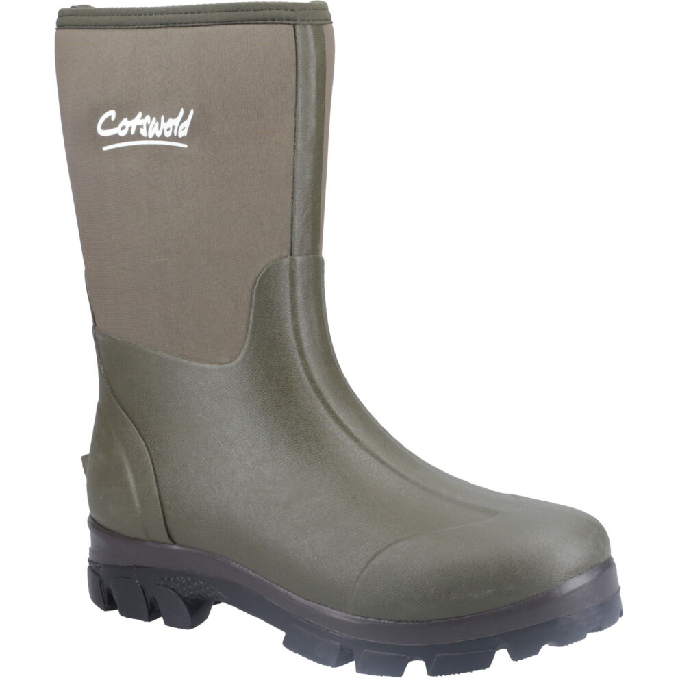 (Green, 7 (Adults')) Cotswold Kensington Leather Green Wellington Boots
