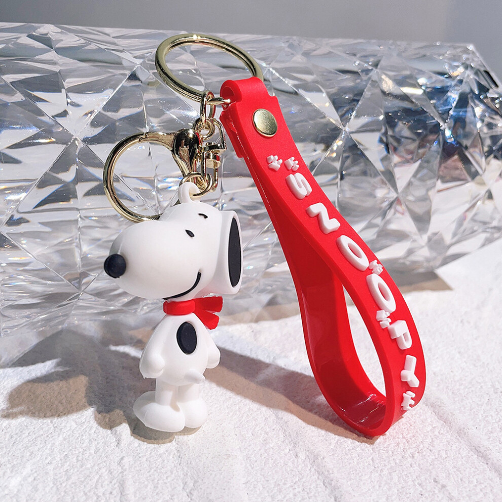 (Red Scarf Snoopy) Style Snoopy American Keychain Creative Charlie Brown Bag Gift Decoration Birthday
