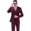 (S,Black)Men's Slim Fit 3 Piece Suit, One Button Solid Jacket Vest Pants Set 2