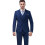 (S,Black)Men's Slim Fit 3 Piece Suit, One Button Solid Jacket Vest Pants Set 3